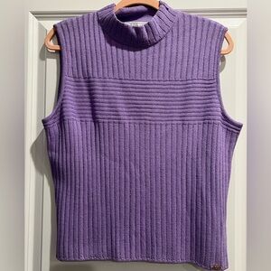 St. John Sport Lavender Sleeveless Turtleneck Sweater